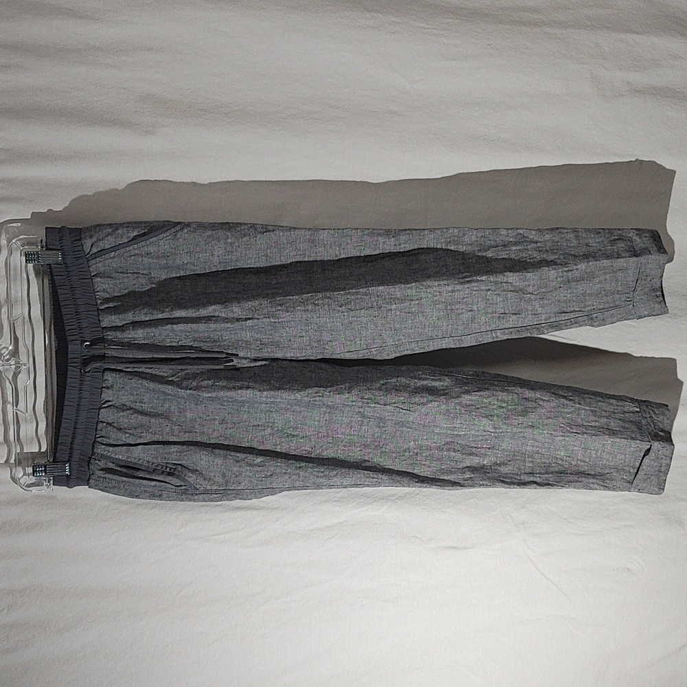 Athleta Linen Cuffed Ankle Pants